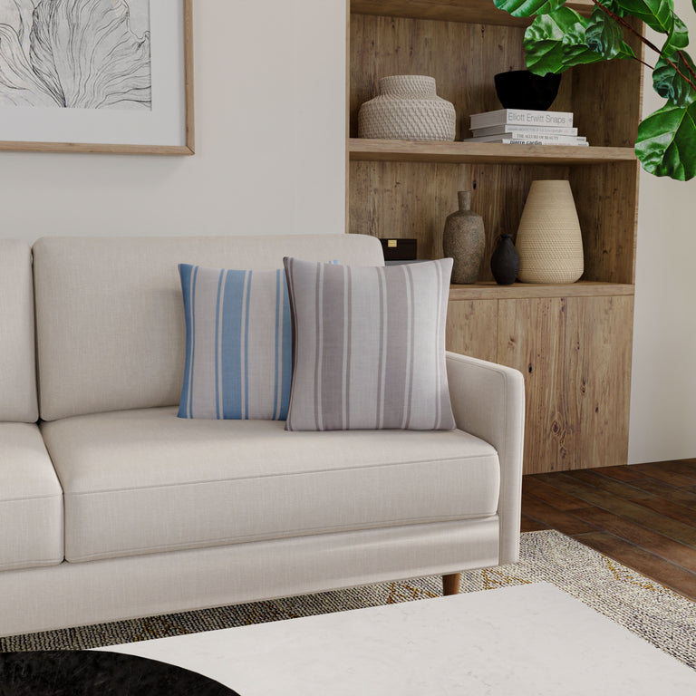 BORREGAARD IVORY STRIPE MODERN FARMHOUSE THROW PILLOW