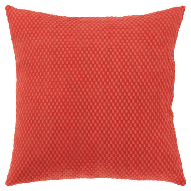 RYBERG RED SOLID MODERN INDUSTRIAL  THROW PILLOW