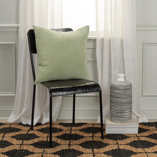 ZIMMERMANN GREEN SOLID MODERN INDUSTRIAL THROW PILLOW