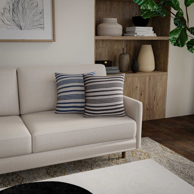 BENNETSEN NATURAL STRIPE MODERN CRAFT THROW PILLOW