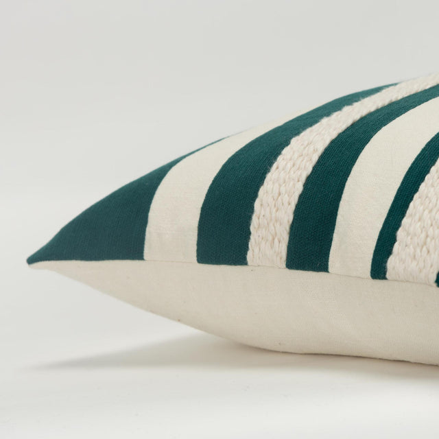 BAUN NATURAL STRIPE MODERN FARMHOUSE THROW PILLOW