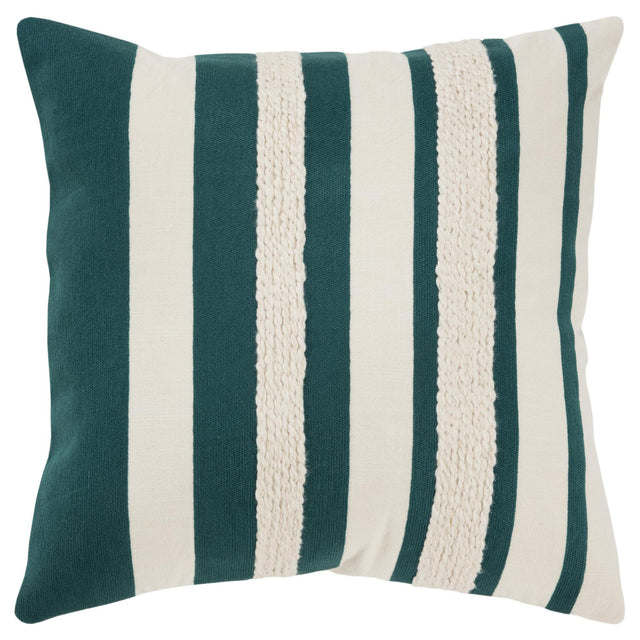 BAUN NATURAL STRIPE MODERN FARMHOUSE THROW PILLOW