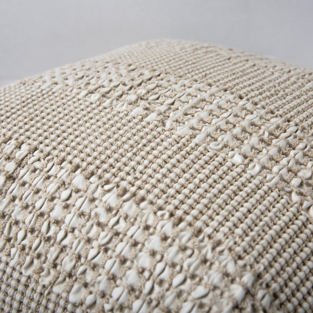 KOEK WHITE STRIPE MODERN INDUSTRIAL THROW PILLOW