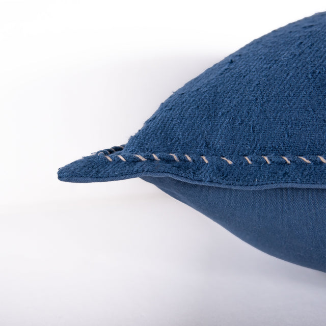 GLUD BLUE SOLID MODERN INDUSTRIAL THROW PILLOW