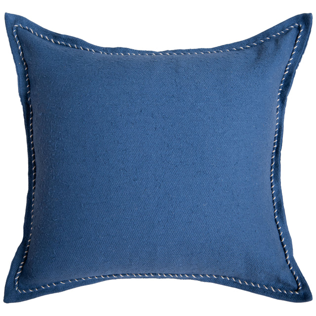 GLUD BLUE SOLID MODERN INDUSTRIAL THROW PILLOW