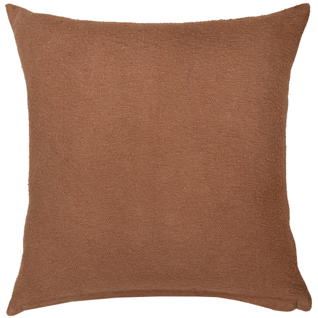 HJELM BROWN SOLID MODERN INDUSTRIAL THROW PILLOW