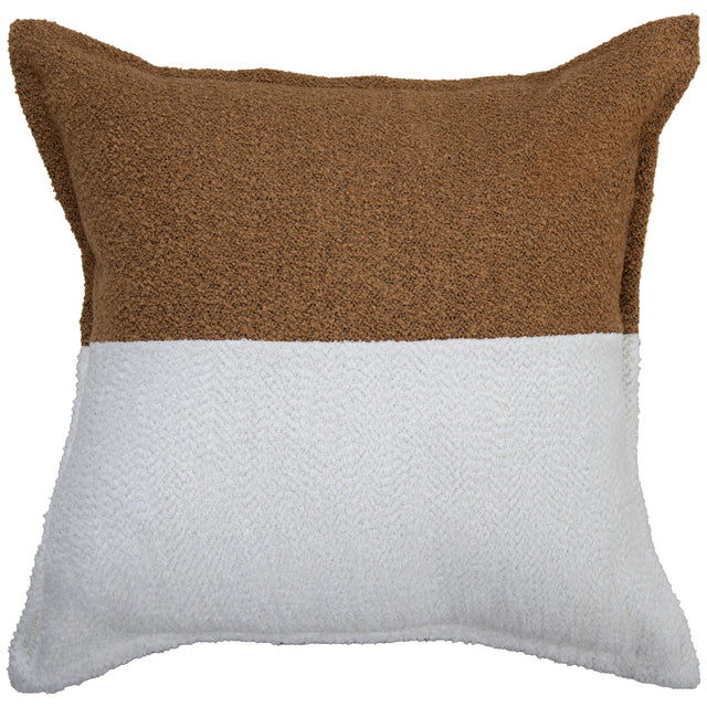 HYLLESTED IVORY COLOR BLOCK MODERN INDUSTRIAL THROW PILLOW