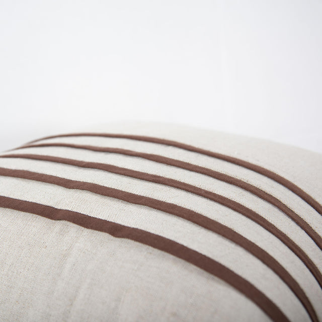 JAMA NATURAL STRIPE MODERN INDUSTRIAL THROW PILLOW