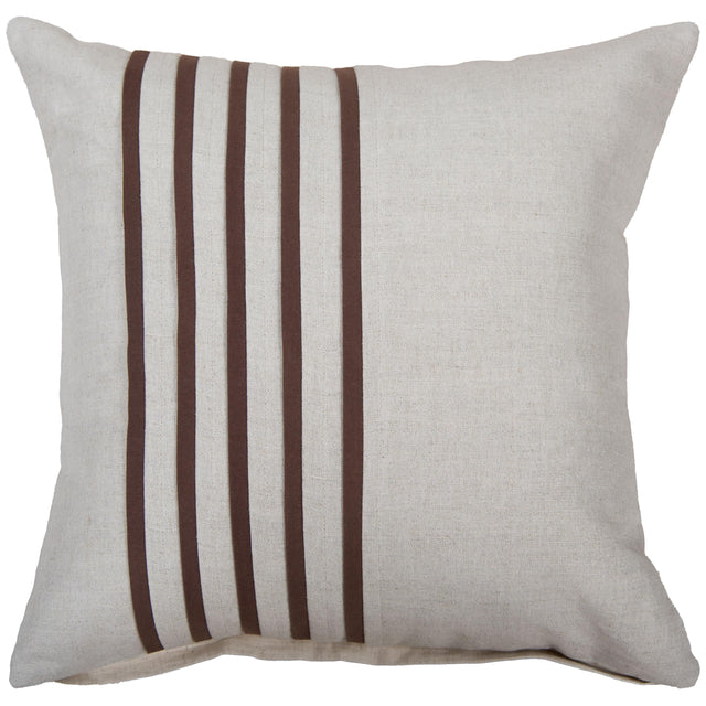 JAMA NATURAL STRIPE MODERN INDUSTRIAL THROW PILLOW
