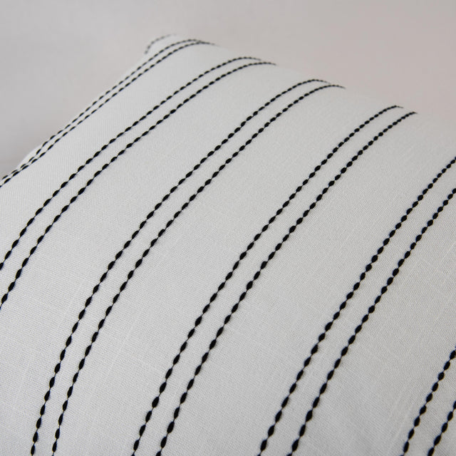 FUNDER BLACK STRIPE MODERN INDUSTRIAL THROW PILLOW