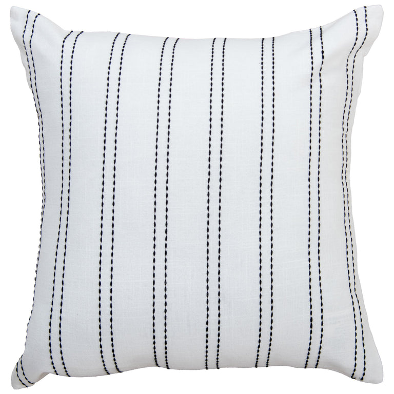 FUNDER BLACK STRIPE MODERN INDUSTRIAL  THROW PILLOW