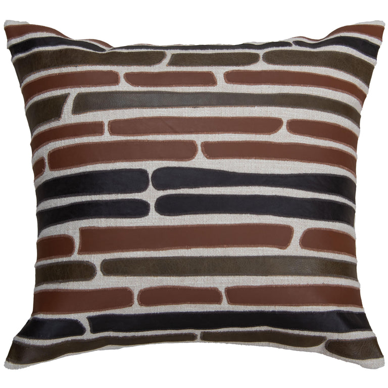 KAMPF NATURAL  STRIPE MODERN INDUSTRIAL  THROW PILLOW