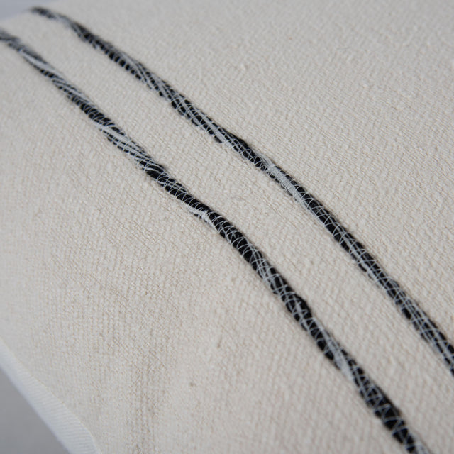 HØJBERG IVORY STRIPE MODERN CRAFT THROW PILLOW