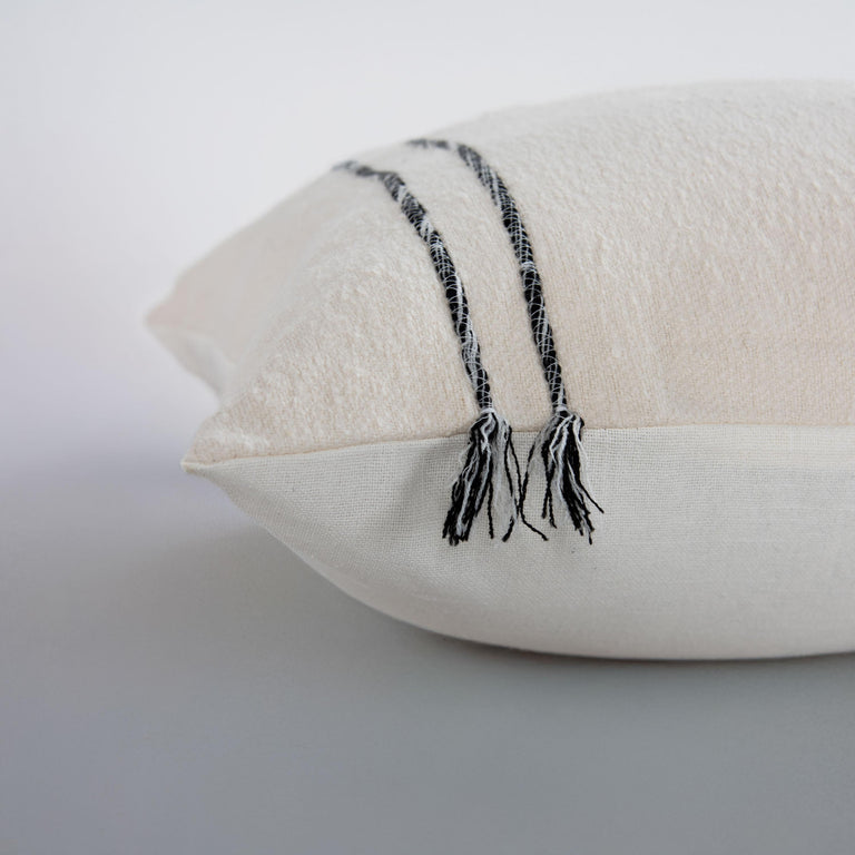 HØJBERG IVORY STRIPE MODERN CRAFT THROW PILLOW