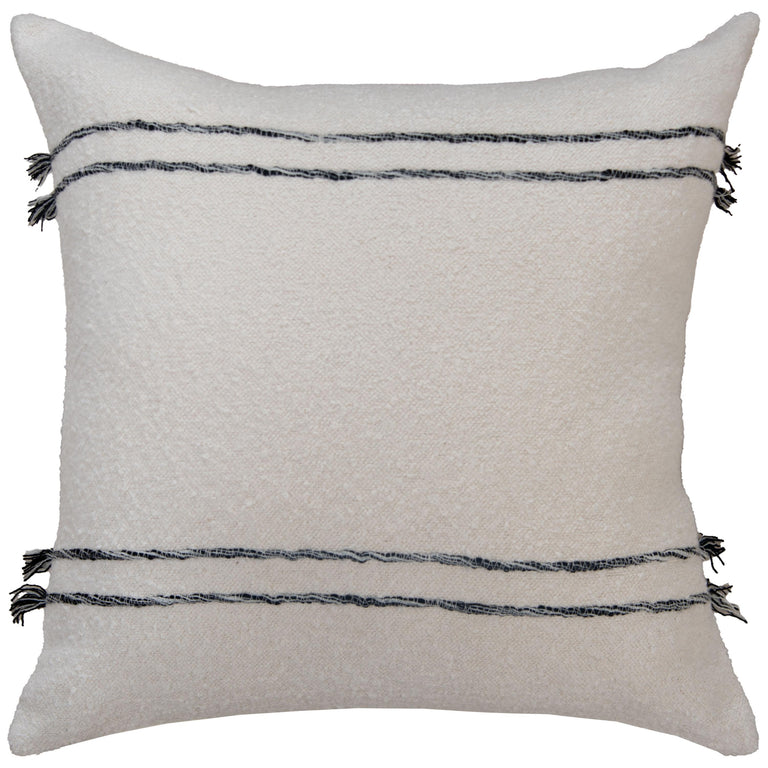 HØJBERG IVORY STRIPE MODERN CRAFT THROW PILLOW