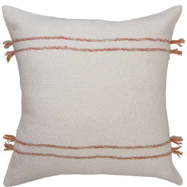 LIST IVORY STRIPE MODERN CRAFT THROW PILLOW
