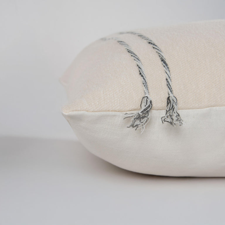 MAGNUSSON IVORY STRIPE MODERN CRAFT THROW PILLOW