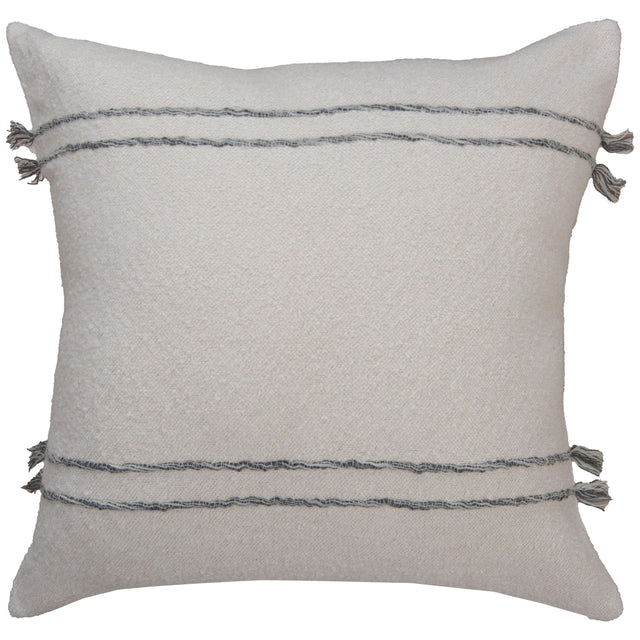MAGNUSSON IVORY STRIPE MODERN CRAFT THROW PILLOW