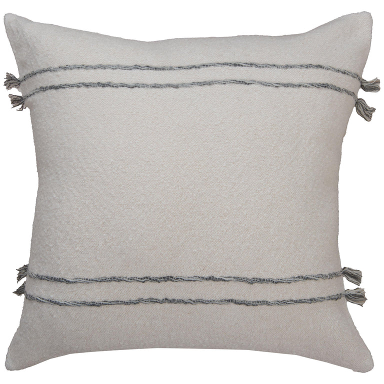 MAGNUSSON IVORY STRIPE MODERN CRAFT THROW PILLOW