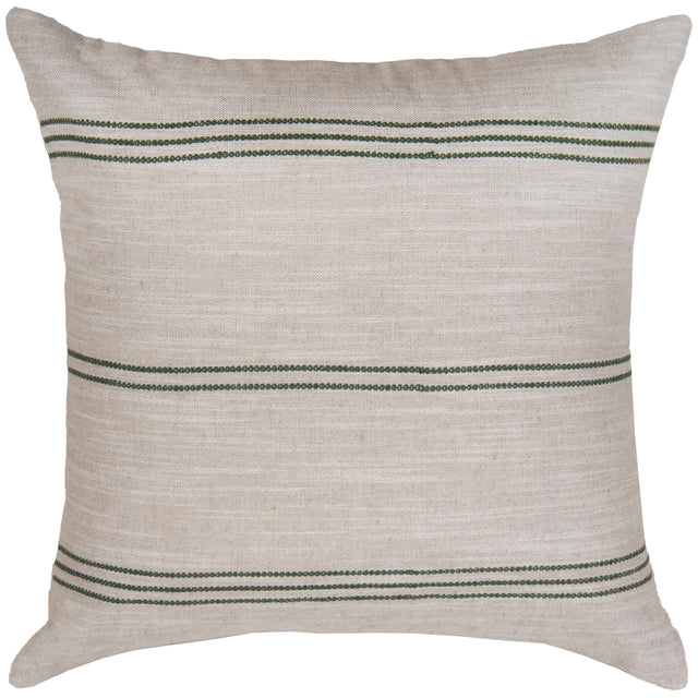 RINGGAARD NATURAL STRIPE MODERN INDUSTRIAL THROW PILLOW
