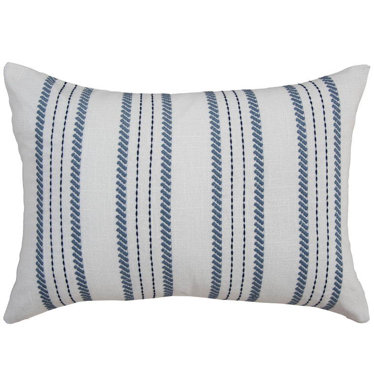 BASSE WHITE STRIPE MODERN CRAFT THROW PILLOW