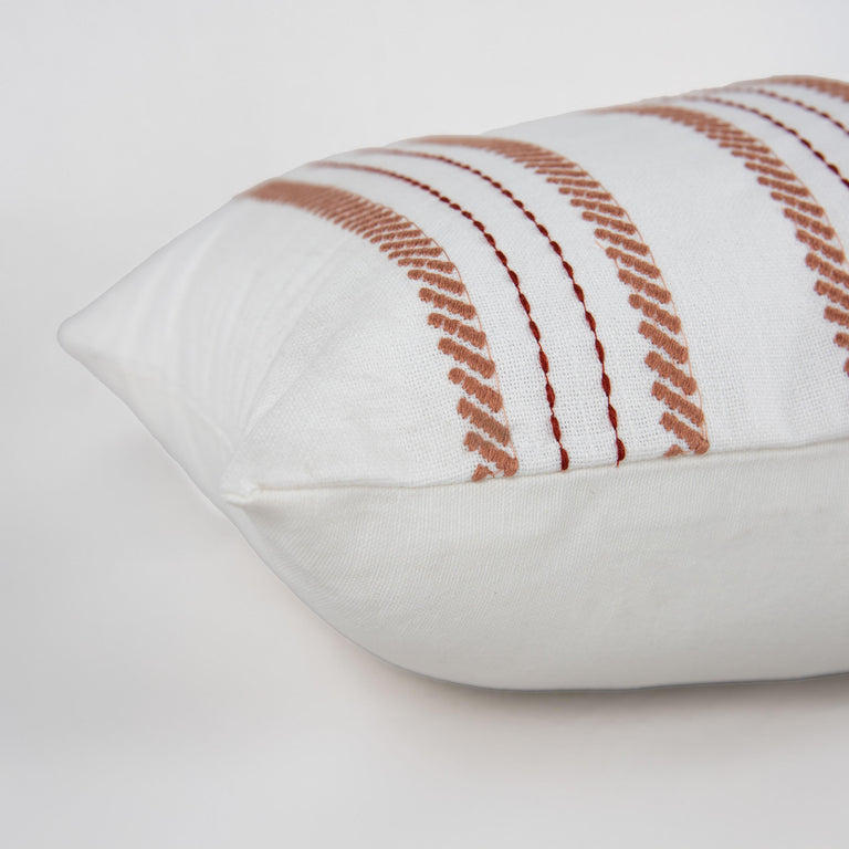 BRANDSTRUP WHITE STRIPE MODERN CRAFT THROW PILLOW