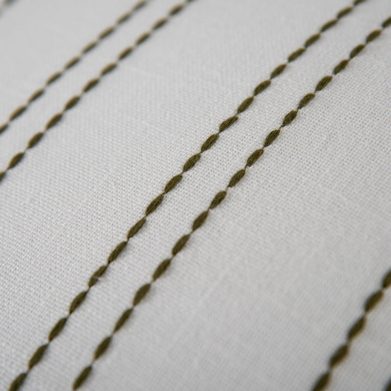 TOBIASEN WHITE STRIPE MODERN INDUSTRIAL  THROW PILLOW