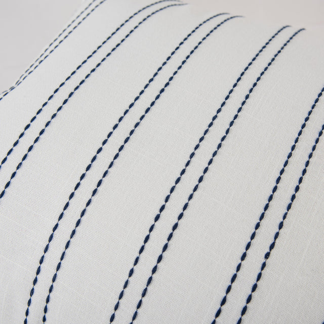 JOHNSON WHITE STRIPE MODERN INDUSTRIAL THROW PILLOW