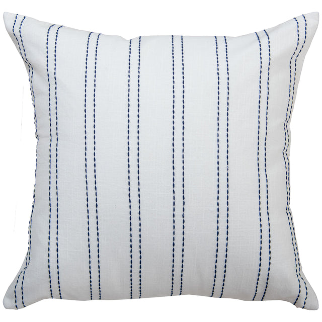 JOHNSON WHITE STRIPE MODERN INDUSTRIAL THROW PILLOW