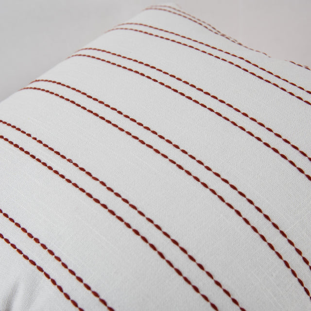 OFFERSEN WHITE STRIPE MODERN INDUSTRIAL THROW PILLOW