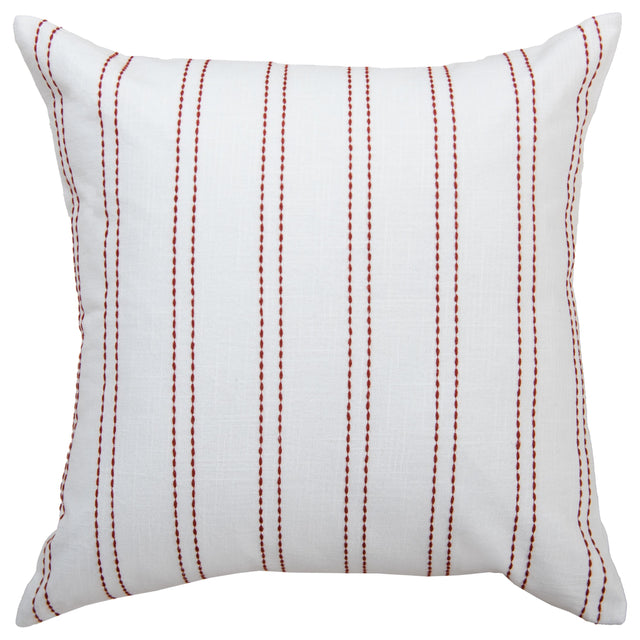 OFFERSEN WHITE STRIPE MODERN INDUSTRIAL THROW PILLOW