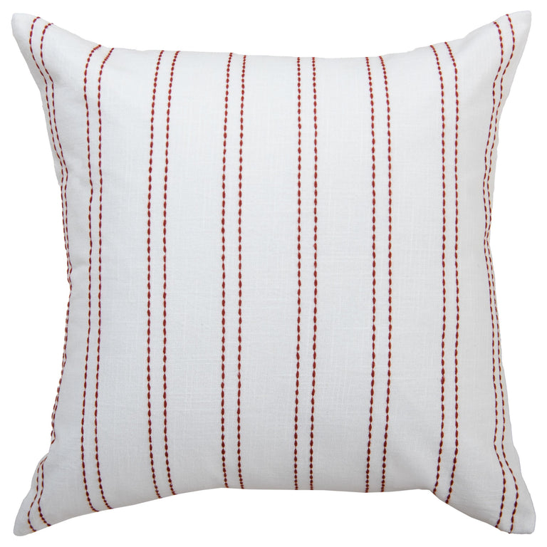 OFFERSEN WHITE STRIPE MODERN INDUSTRIAL  THROW PILLOW