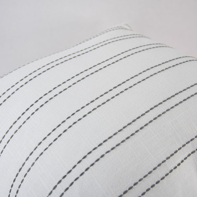 LINDGREEN WHITE STRIPE MODERN INDUSTRIAL THROW PILLOW
