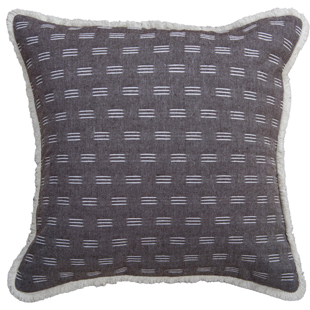 EDVARDSEN WHITE STRIPE MODERN INDUSTRIAL THROW PILLOW