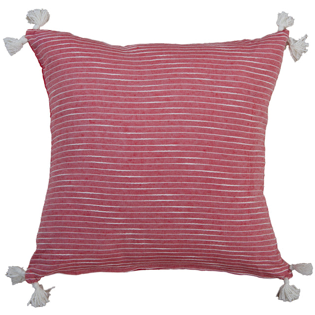 MORSING WHITE STRIPE COTTAGE THROW PILLOW