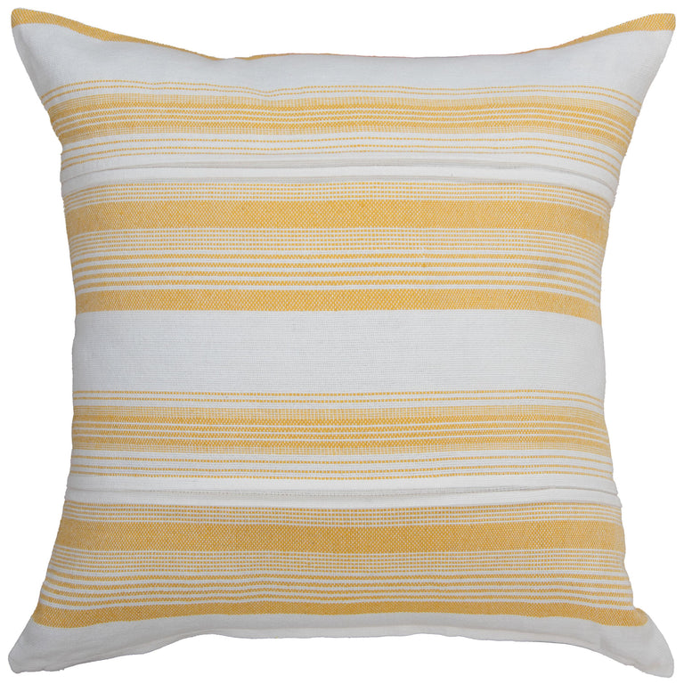 THORHAUGE WHITE STRIPE COASTAL THROW PILLOW