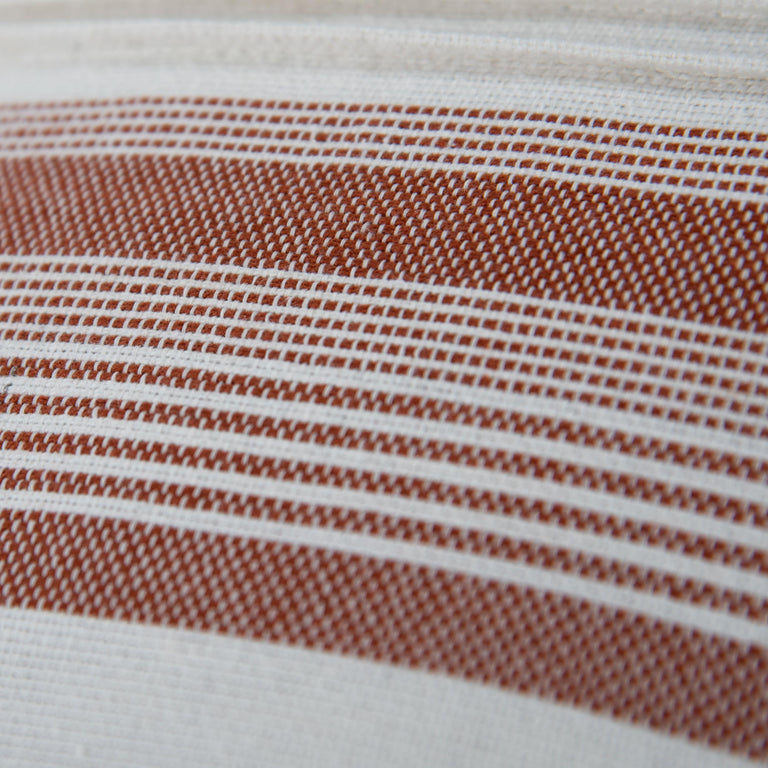 RIISE WHITE STRIPE COASTAL THROW PILLOW