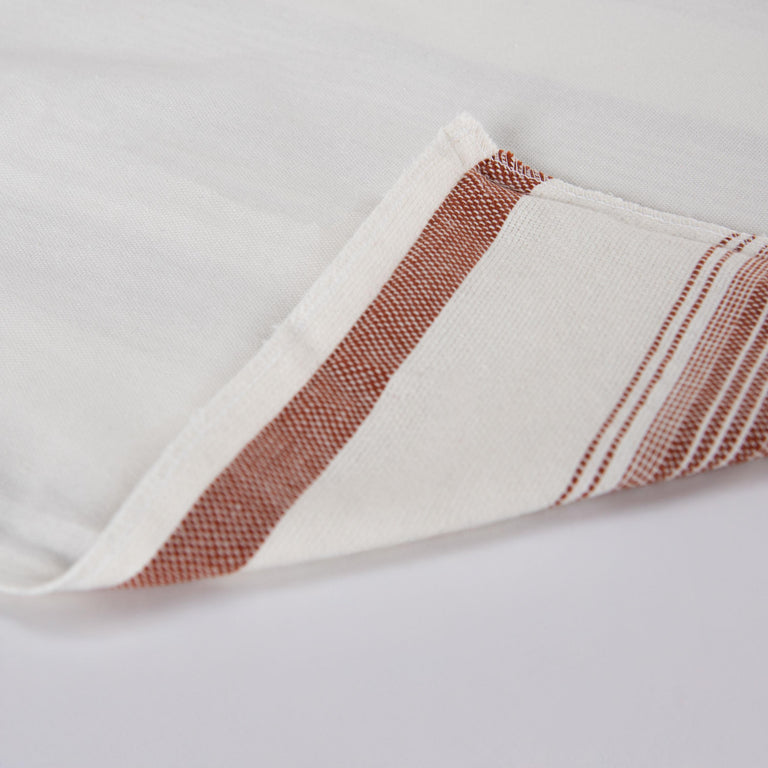 RIISE WHITE STRIPE COASTAL THROW PILLOW