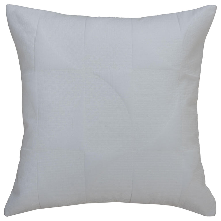 HØJRUP WHITE GEOMETRIC COASTAL THROW PILLOW