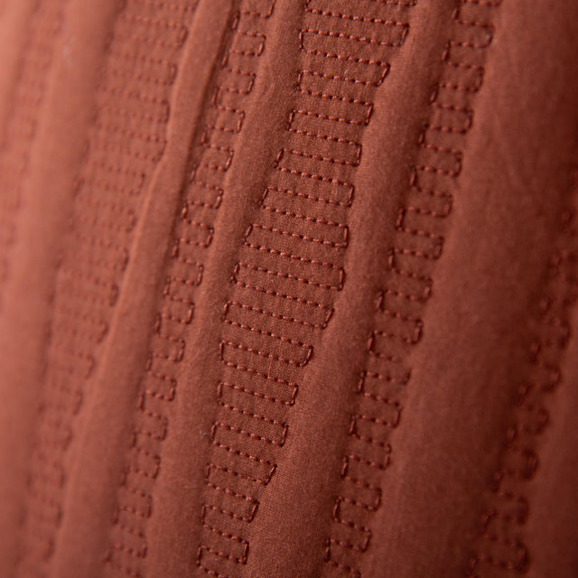 LUNDING RUST STRIPE MODERN INDUSTRIAL THROW PILLOW