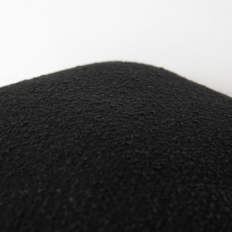 BOJE BLACK SOLID MODERN INDUSTRIAL  THROW PILLOW