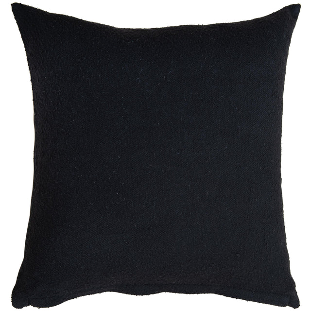 BOJE BLACK SOLID MODERN INDUSTRIAL THROW PILLOW