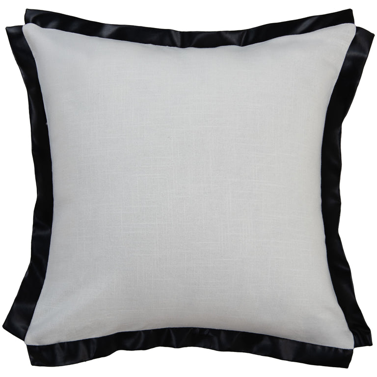 FRISK IVORY SOLID MODERN INDUSTRIAL  THROW PILLOW