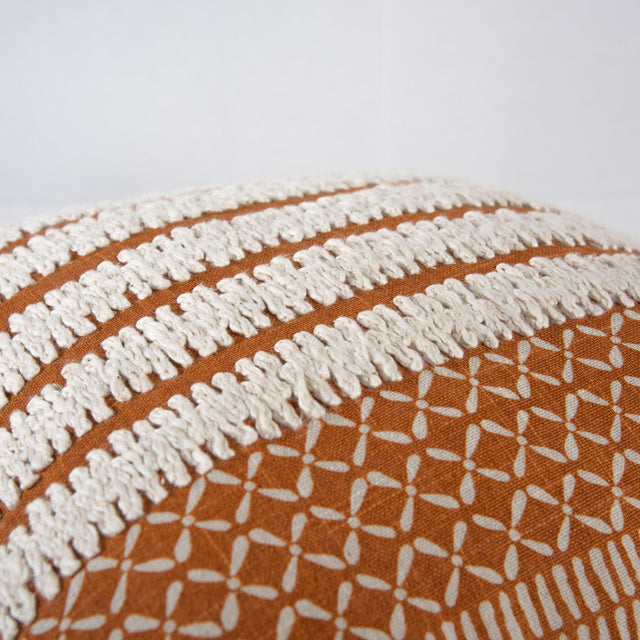 GLERUP ORANGE STRIPE MODERN CRAFT THROW PILLOW