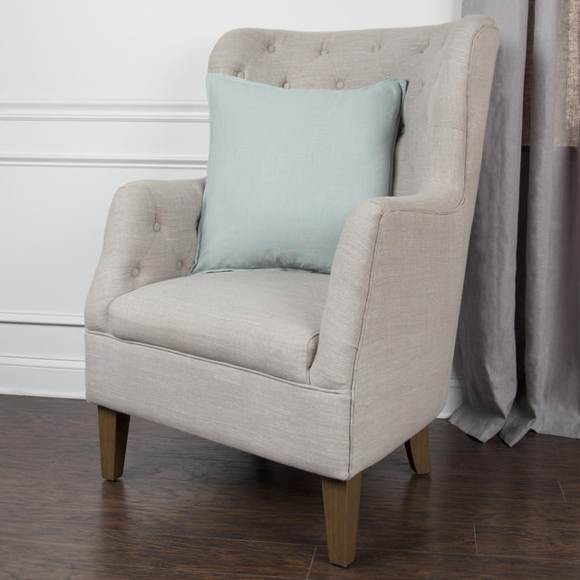 DAMBORG LIGHT BLUE SOLID URBAN FARMHOUSE THROW PILLOW