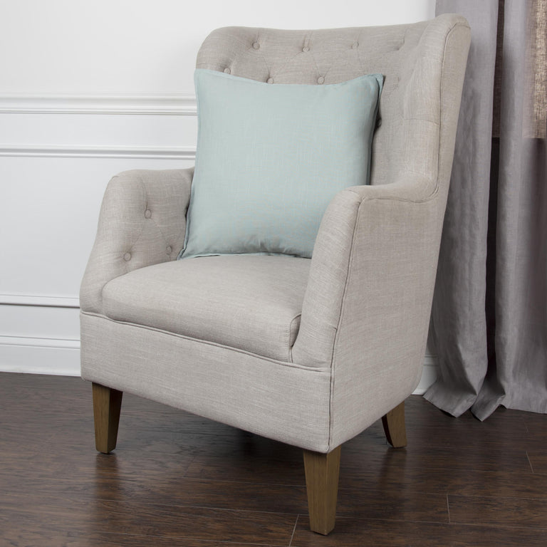 DAMBORG LIGHT BLUE  SOLID URBAN FARMHOUSE THROW PILLOW