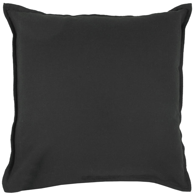 DEHN BLACK SOLID URBAN FARMHOUSE THROW PILLOW