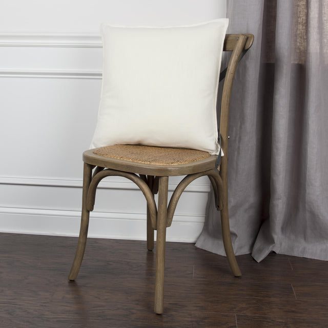 GISSEL WHITE SOLID URBAN FARMHOUSE THROW PILLOW