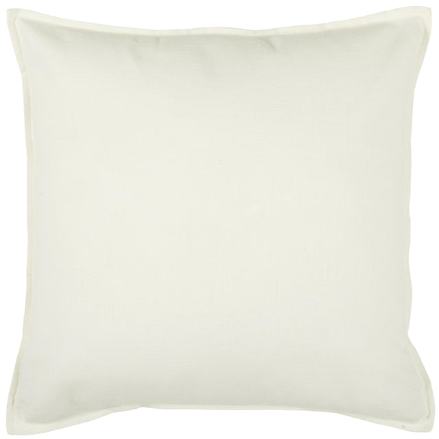 GISSEL WHITE SOLID URBAN FARMHOUSE THROW PILLOW