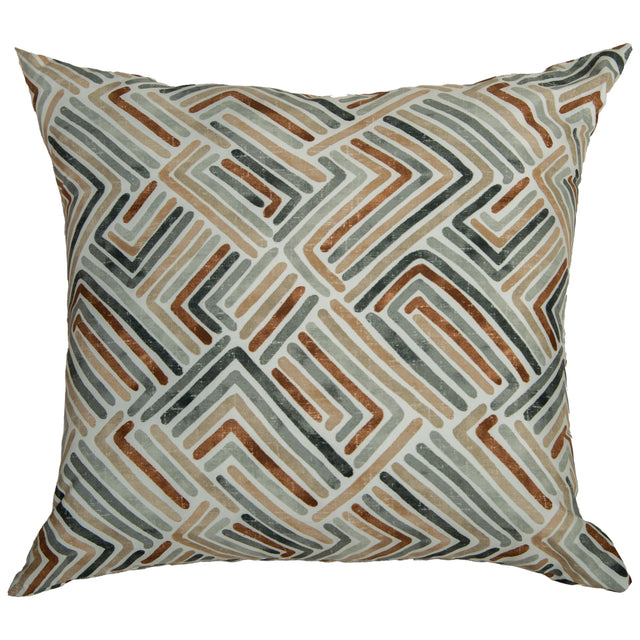 THYBO GREY GEOMETRIC MODERN CRAFT THROW PILLOW